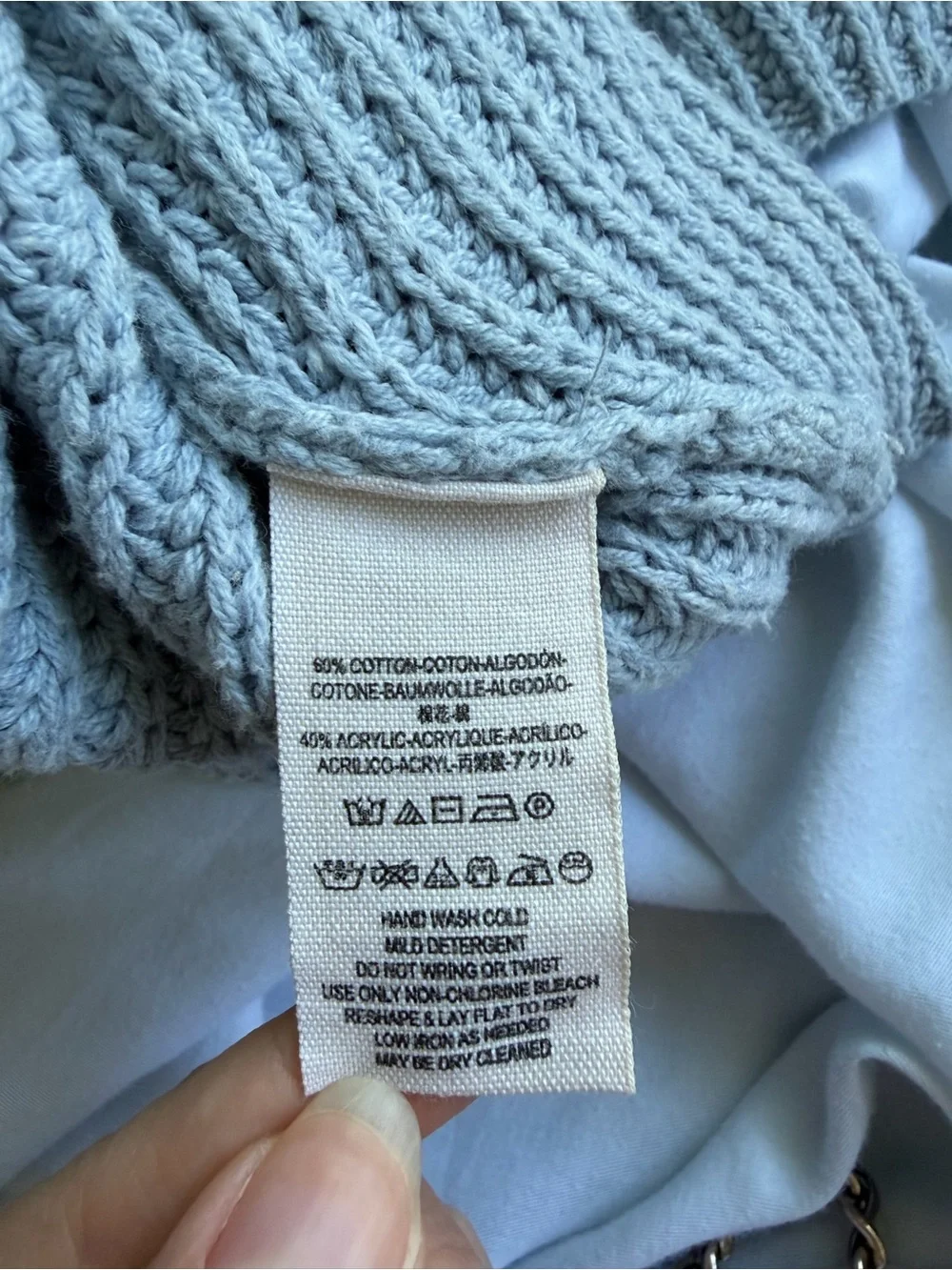 Free People Light Gray Cropped Ribbed Knit Sweater